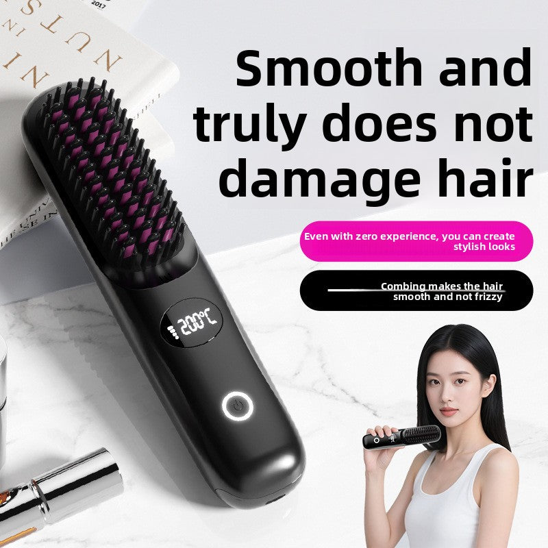 Wireless Ceramic Hair Straightener with Negative Ion