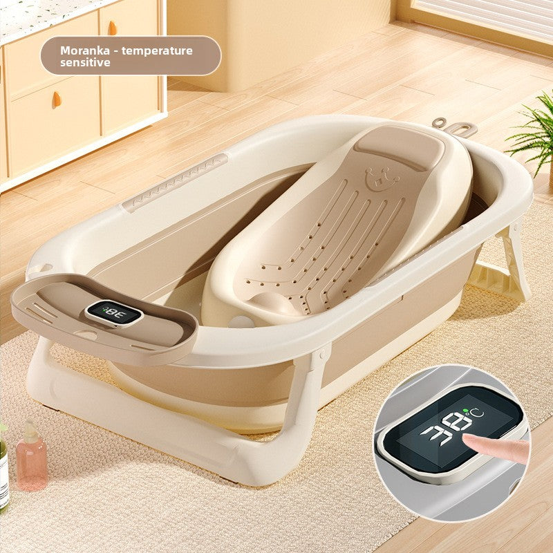 Temperature Sensing Baby Bathtub with Foldable Design