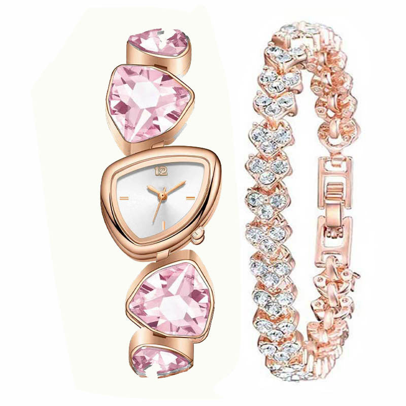 Women's Diamond Accent Quartz Watch with Metal Bracelet