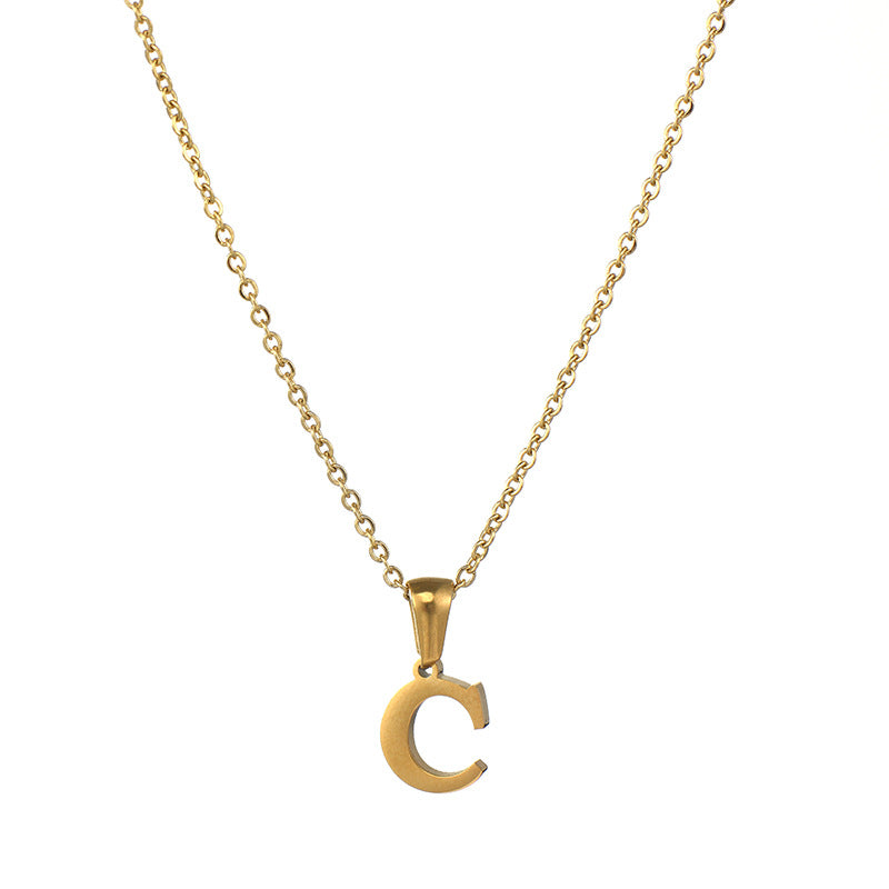 Alphabet Pendant Necklace