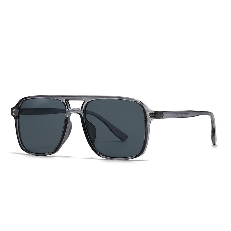 Modern Retro Square Double Beam Sunglasses