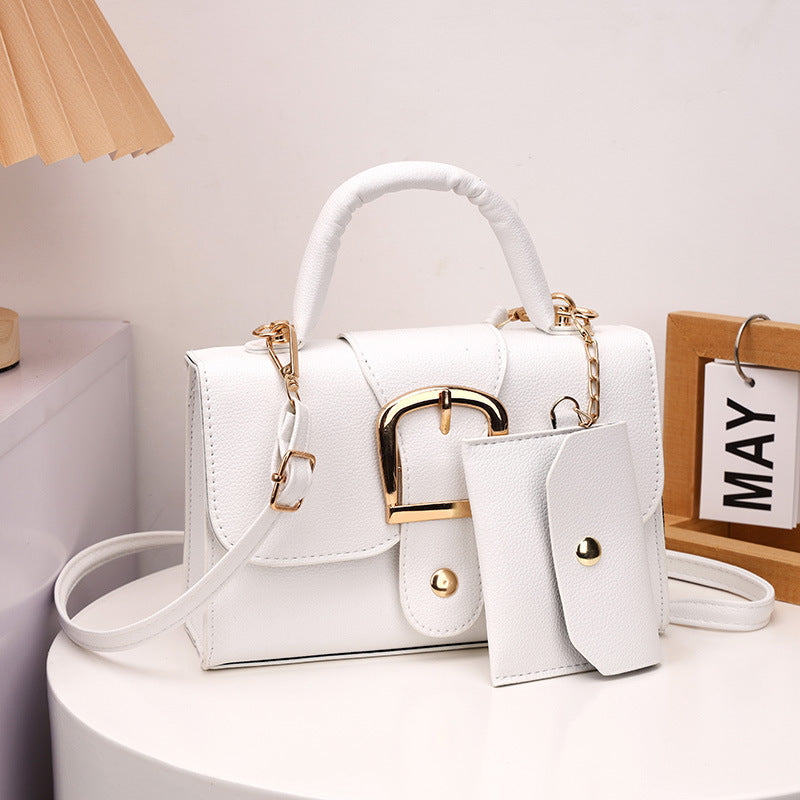 Retro Candy Color Square Crossbody Bag