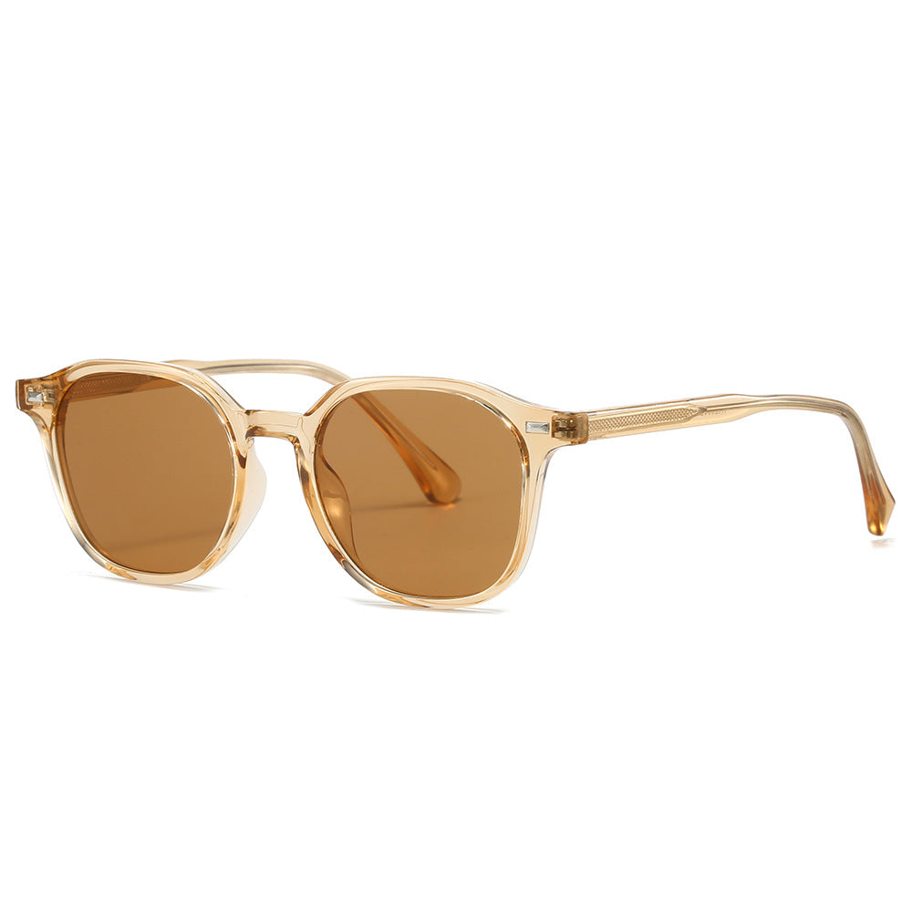Retro Oval Frame Sunglasses with UV400 Protection