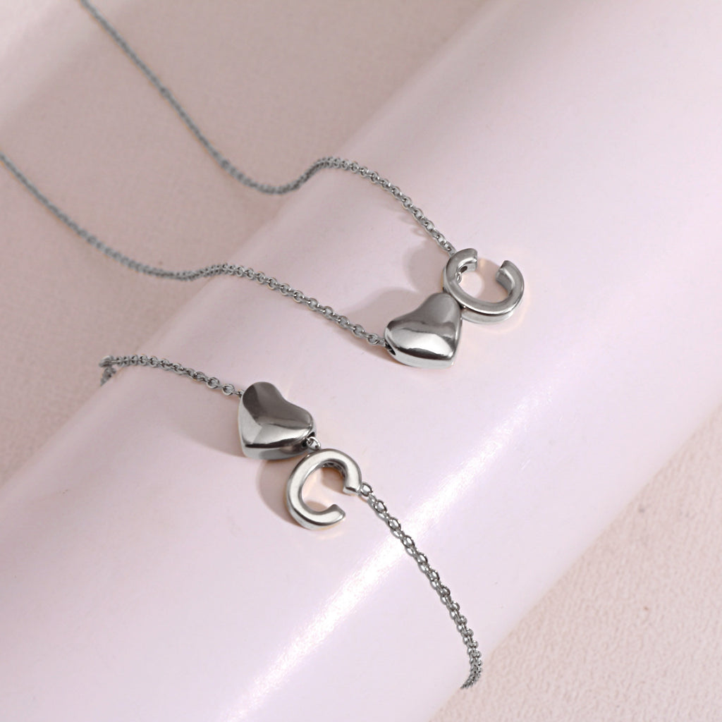 Heart Pendant Titanium Steel Necklace