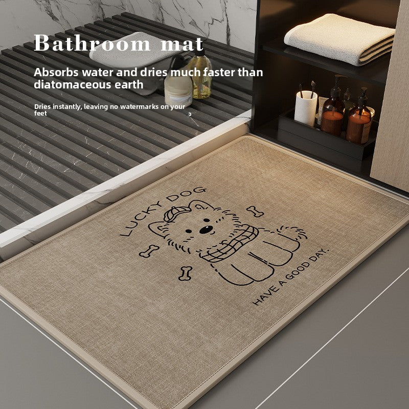 Cute Cartoon Bathroom Mat Absorbent Non-Slip Home Decor