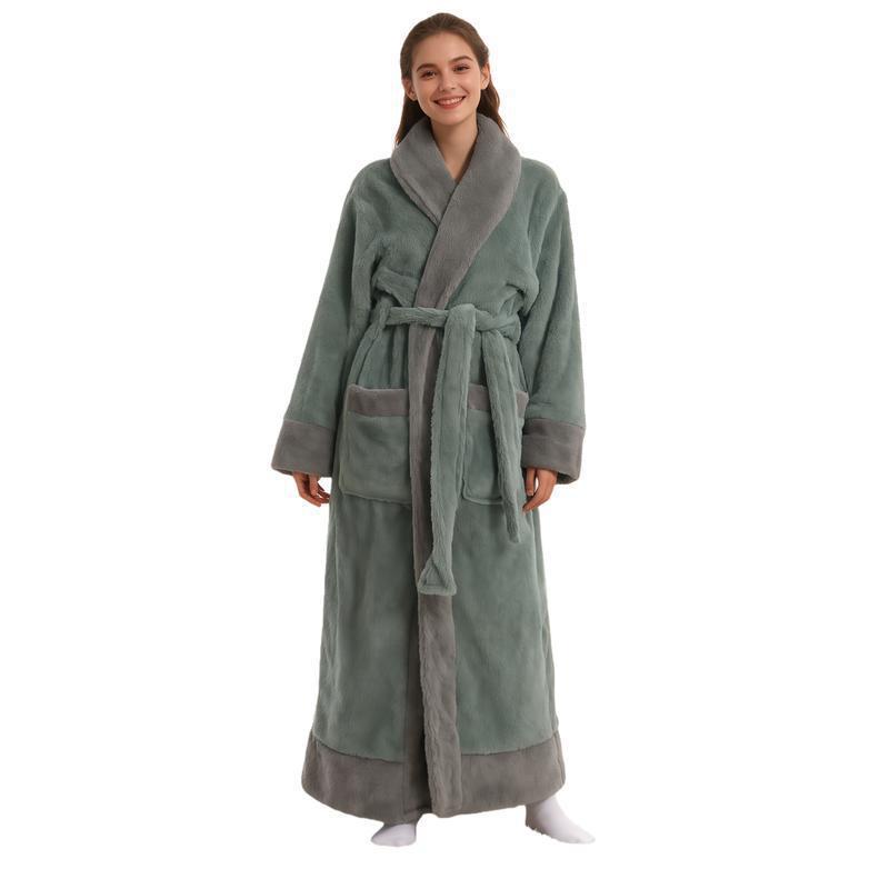 Flannel bathrobe