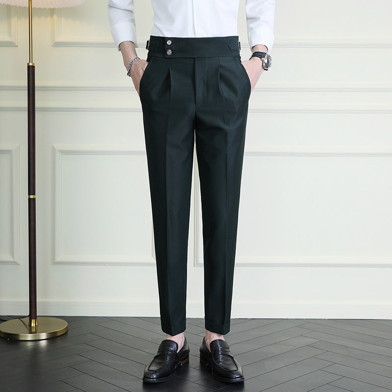 Men's all-season straight-leg stretch casual pants