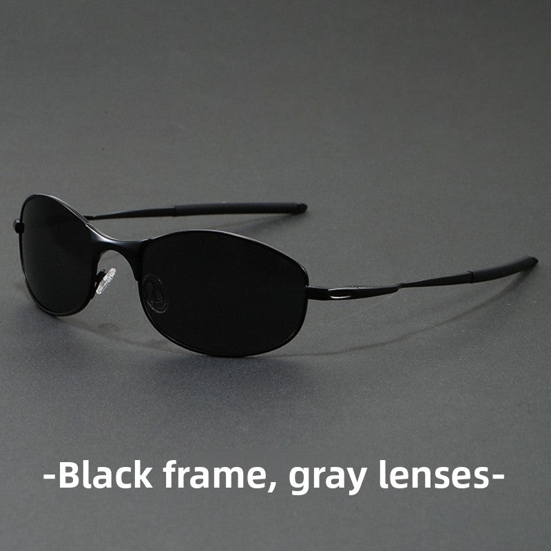Retro Polarized Sunglasses for Men and Women UV400 Protection Metal Frame for Driving Fishing Cycling