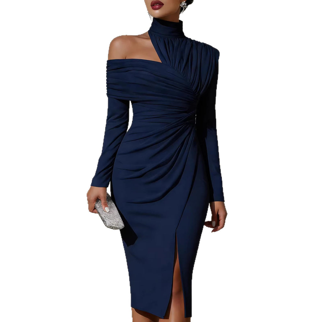 Elegant Off-Shoulder Slit Dress