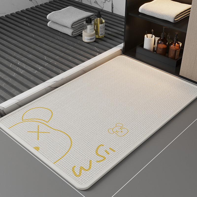 Cute Cartoon Bathroom Mat Absorbent Non-Slip Home Decor