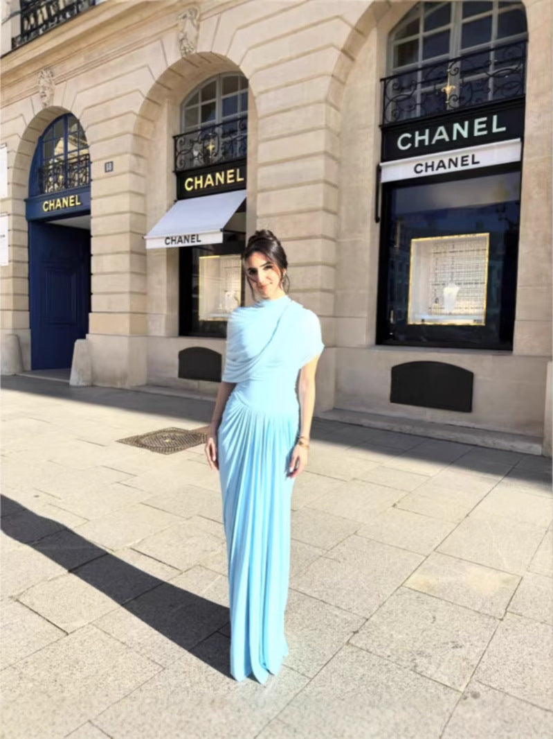 Retro Wrap Bodycon Long Dress