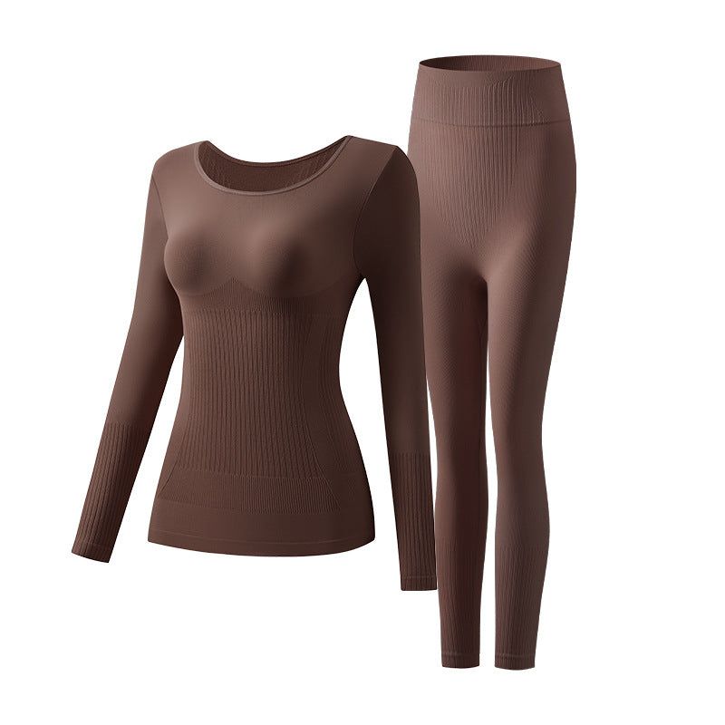 Seamless warm and thick long-sleeved pants