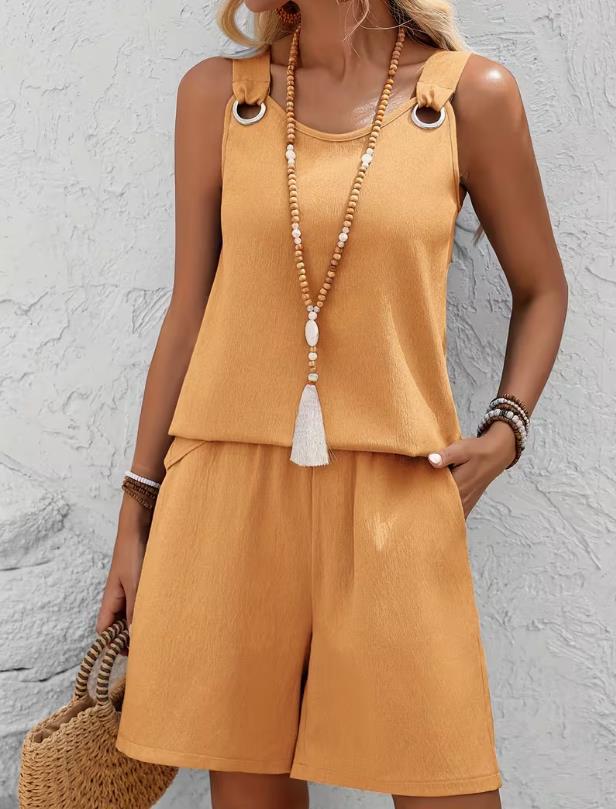 Women's Sleeveless Top and Shorts Set