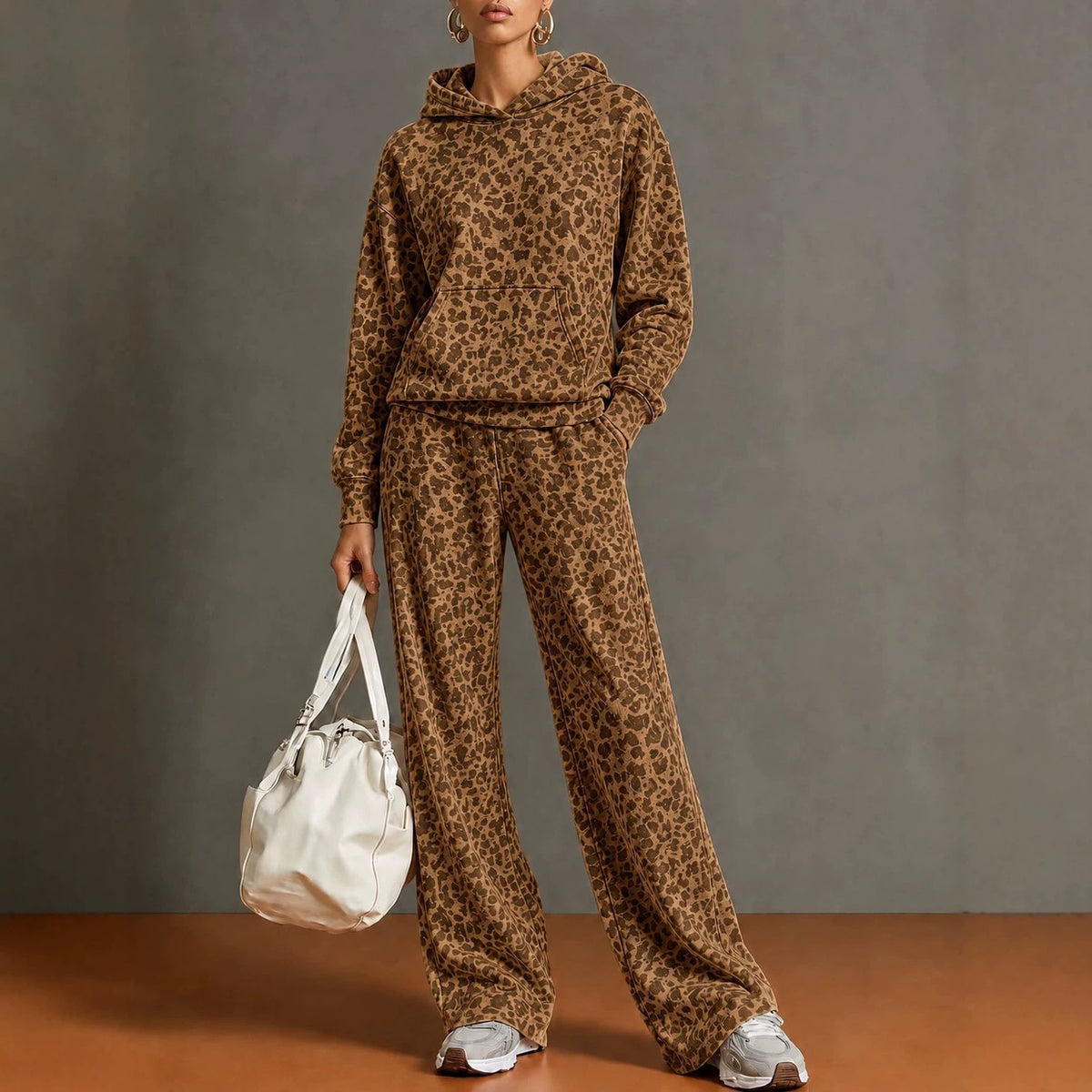 Vintage Leopard-print Hoodie