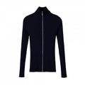 Women Ribbed Knit Stand Collar Slim Fit Sweater