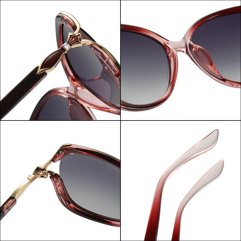 Metal Polarized Sunglasses Women Fashion Butterfly Frame