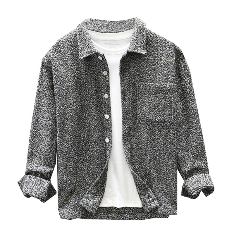Men's Autumn New Lapel Long Sleeve Casual Shirt