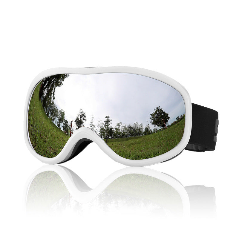 Spherical Ski Goggles with Double-Layer Anti-Fog