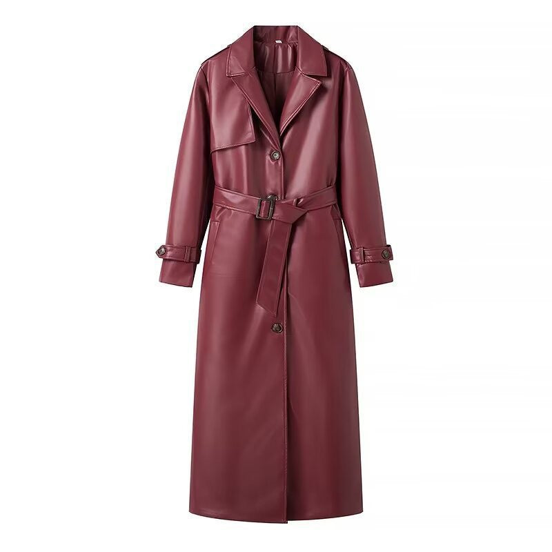 Imitation Leather Coat