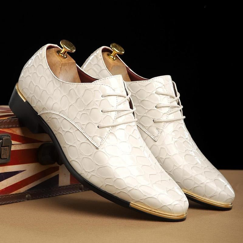 Mens Soft Sole Wedding Shoes Grooms Leather Shoes