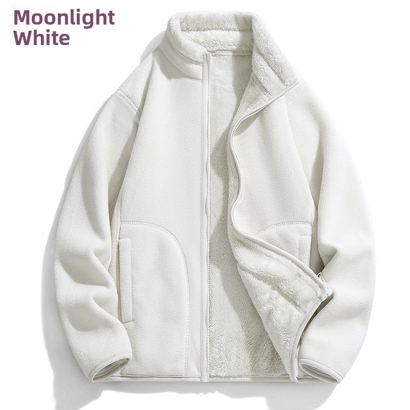 Reversible Polar Fleece Stand Collar Jacket