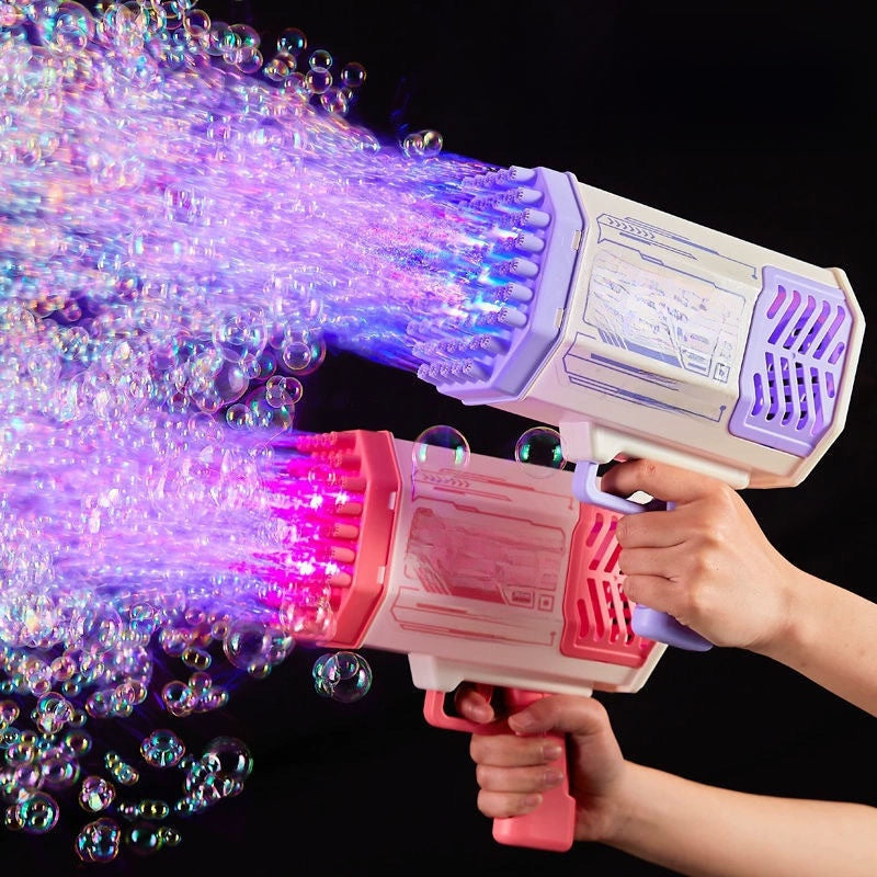 Electric Handheld Bubble Gun with Lights