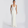 Women's U-Neck Ribbon Bodycon Dress