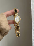 Oval Jade Dial Bracelet Watch Women