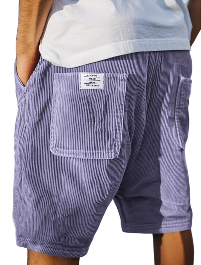 New Style Cross-Border Foreign Trade Men's Fashion American-Style Multi-Pocket Vintage Corduroy Shorts