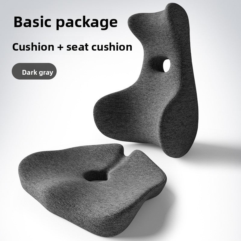 Ergonomic Memory Foam Lumbar and Neck Support Cushion