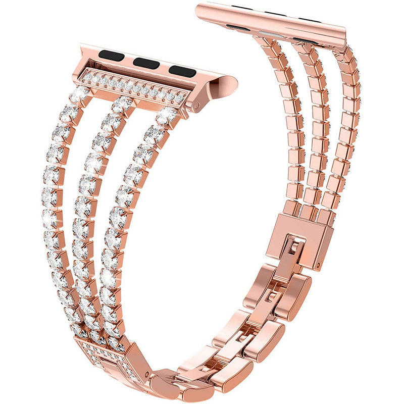 Diamond Chain Metal Watch Strap for Smartwatches