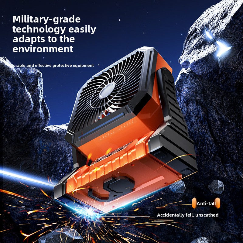 Portable USB Rechargeable Camping Fan with Light
