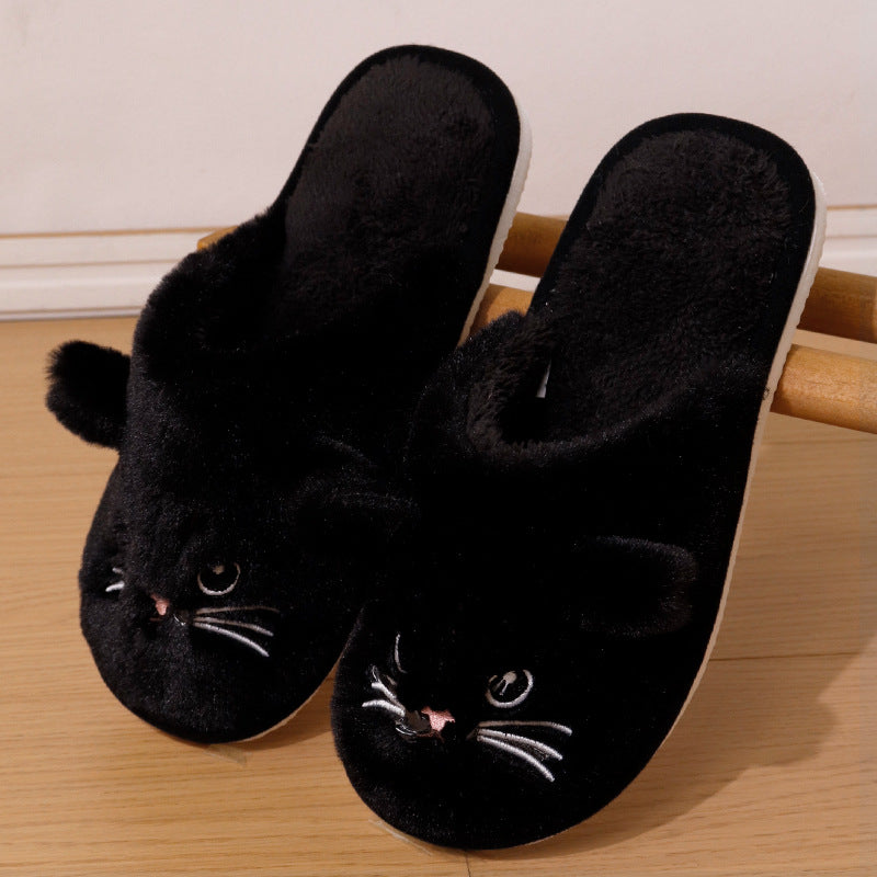 Cat cotton slippers