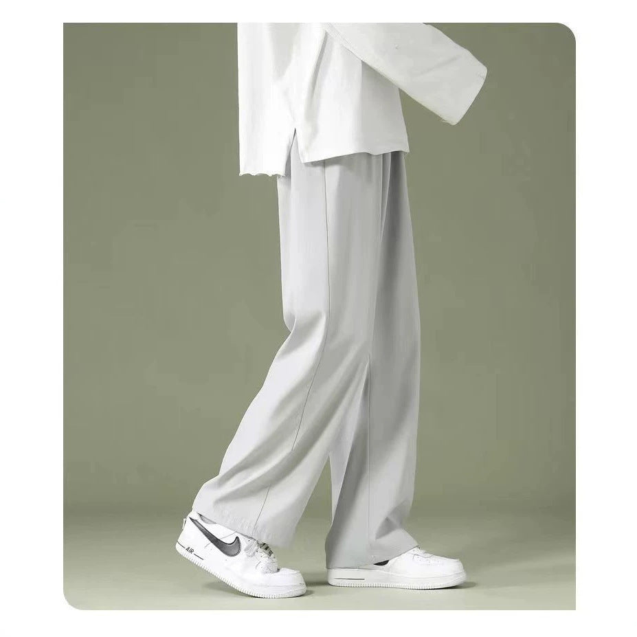Ice Silk Straight-Leg Pants for Men
