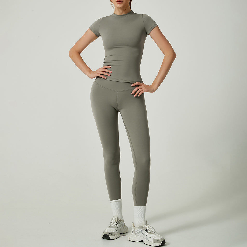 Womens Quick Dry Yoga Pilates Outfit Set