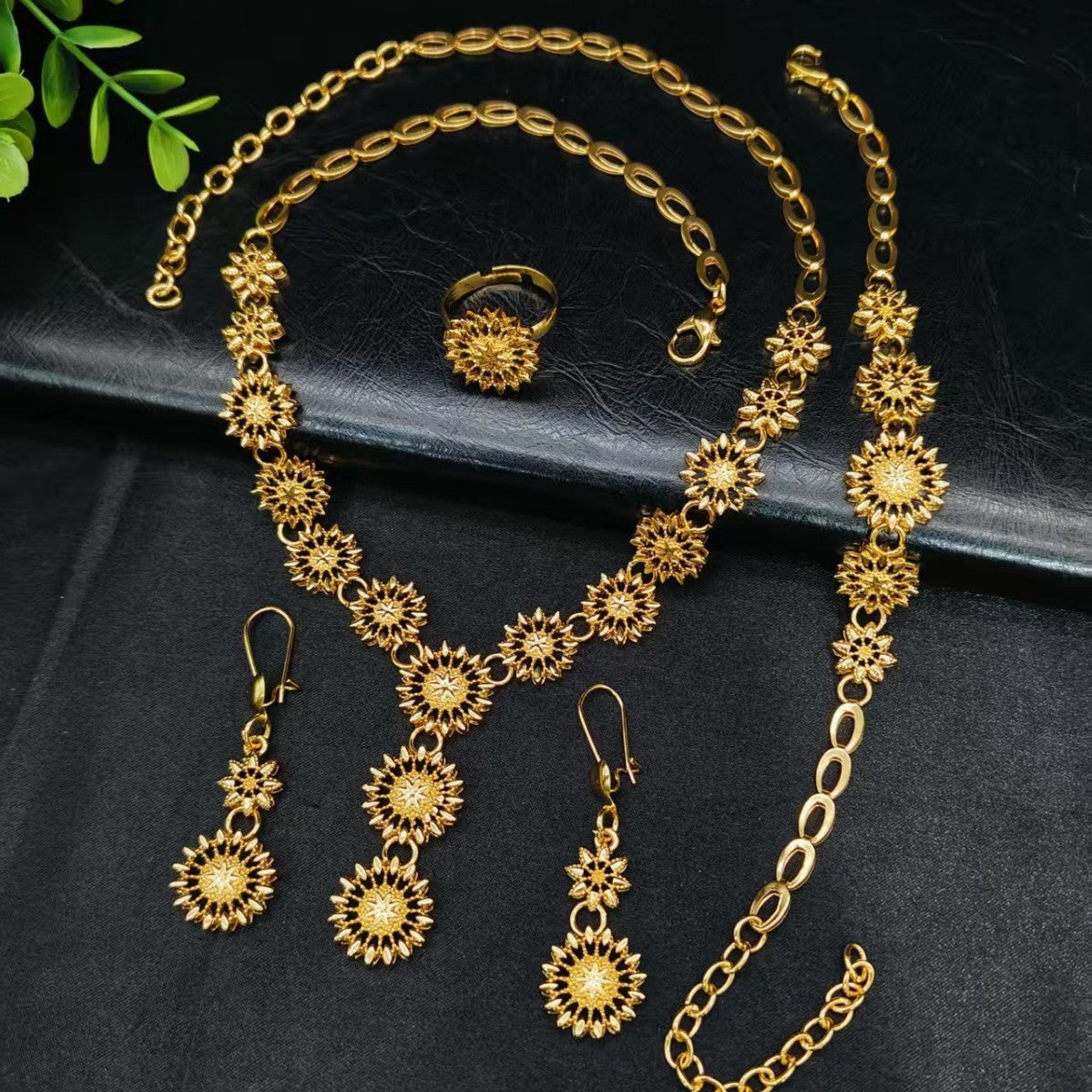 Floral Necklace and Earrings