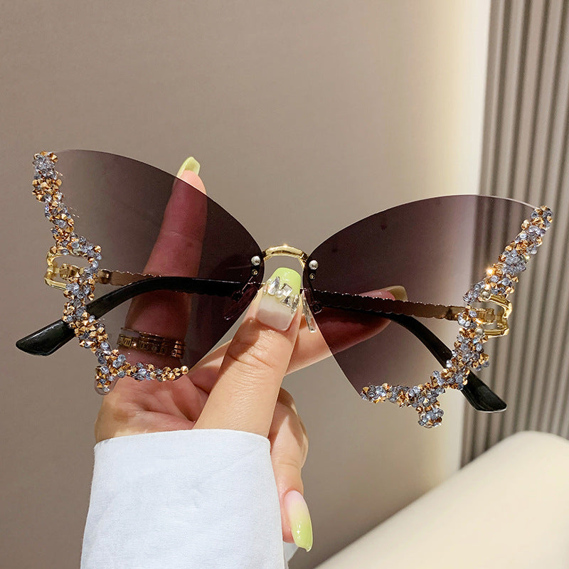 Butterfly Diamond Sunglasses UV400 Protection