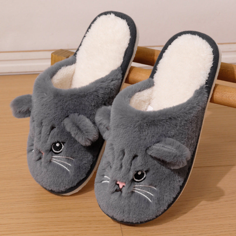 Cat cotton slippers