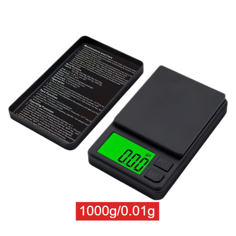 Mini High Precision Digital Pocket Scale 1000g/0.01g LCD Backlight Jewelry Gold Baking Kitchen Weighing Scale