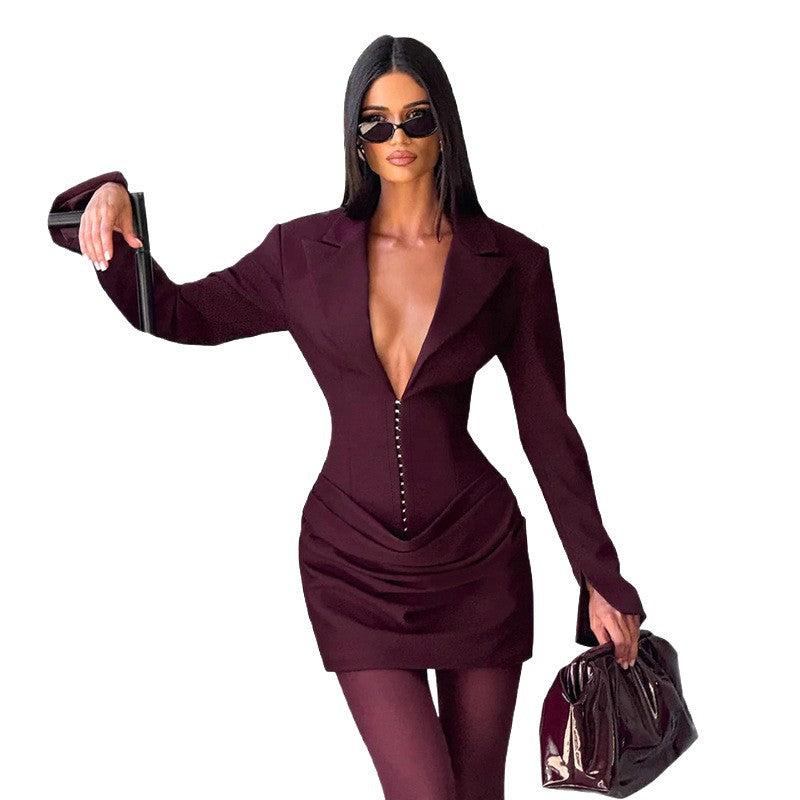 Mini figure-hugging dress for women
