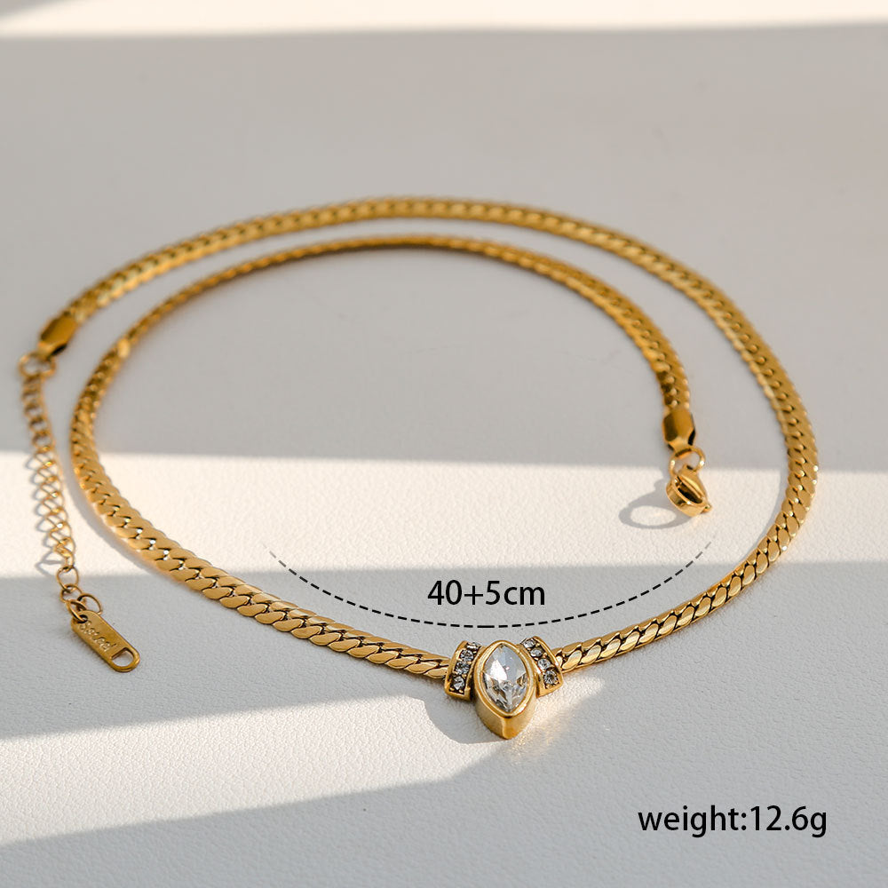 Diamond Encrusted Eye Necklace