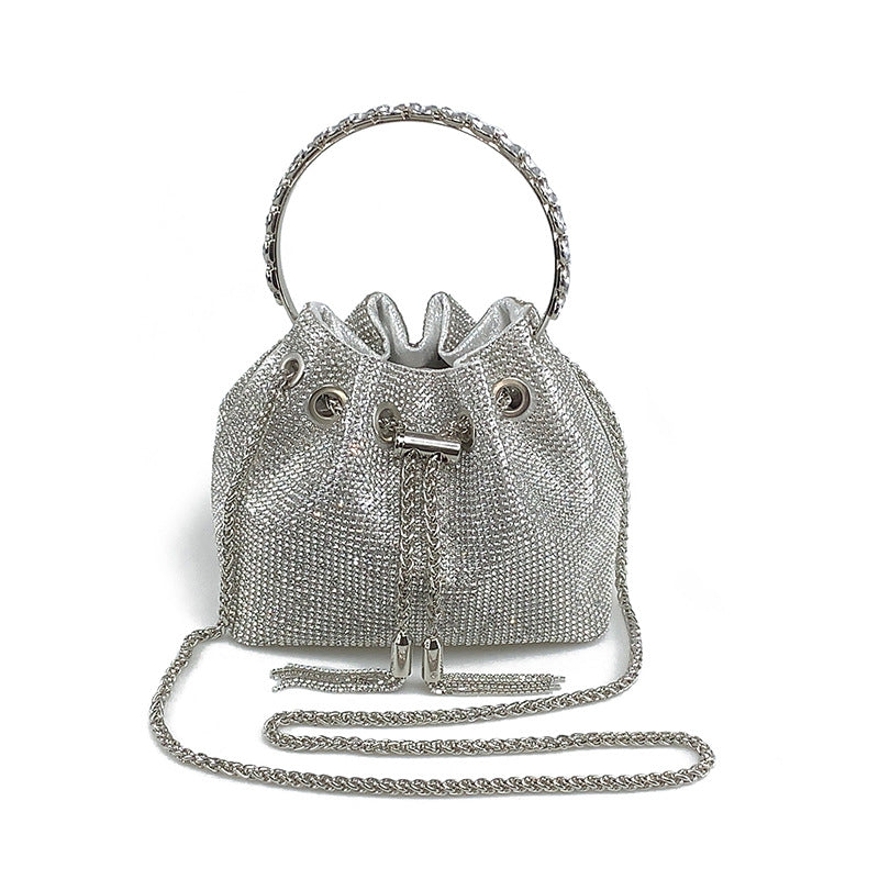 Full-diamond bucket bag