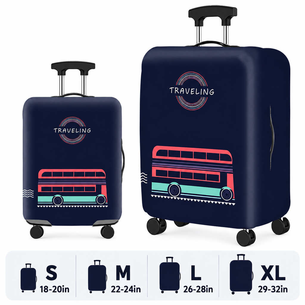 Printed Stretch Suitcase Cover