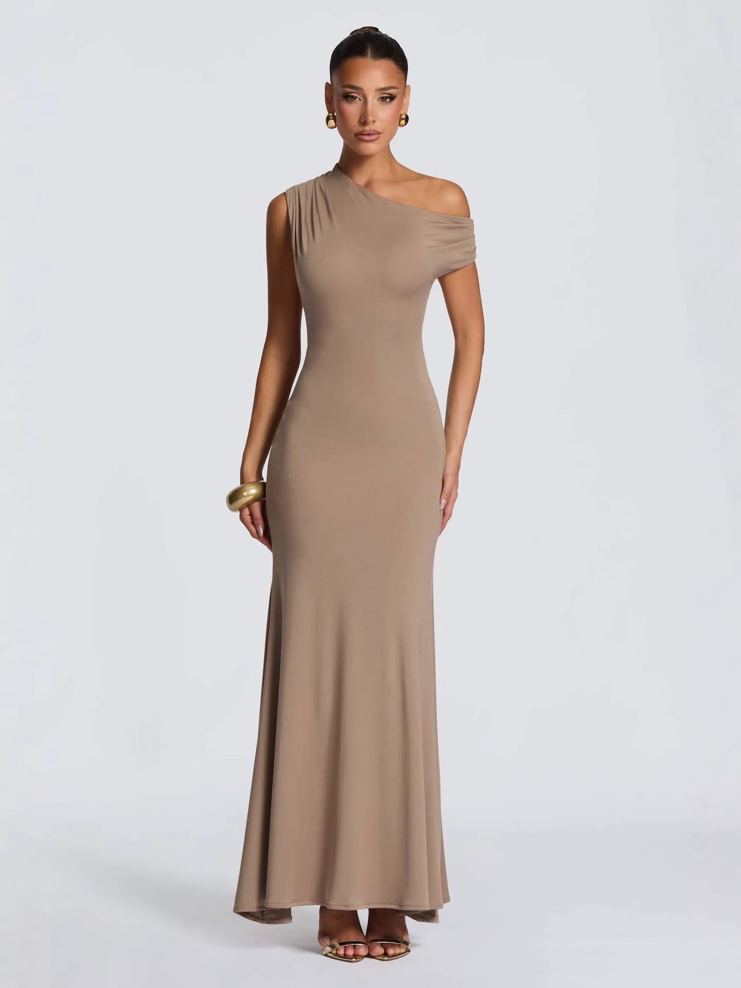 Off-shoulder elegant evening dress