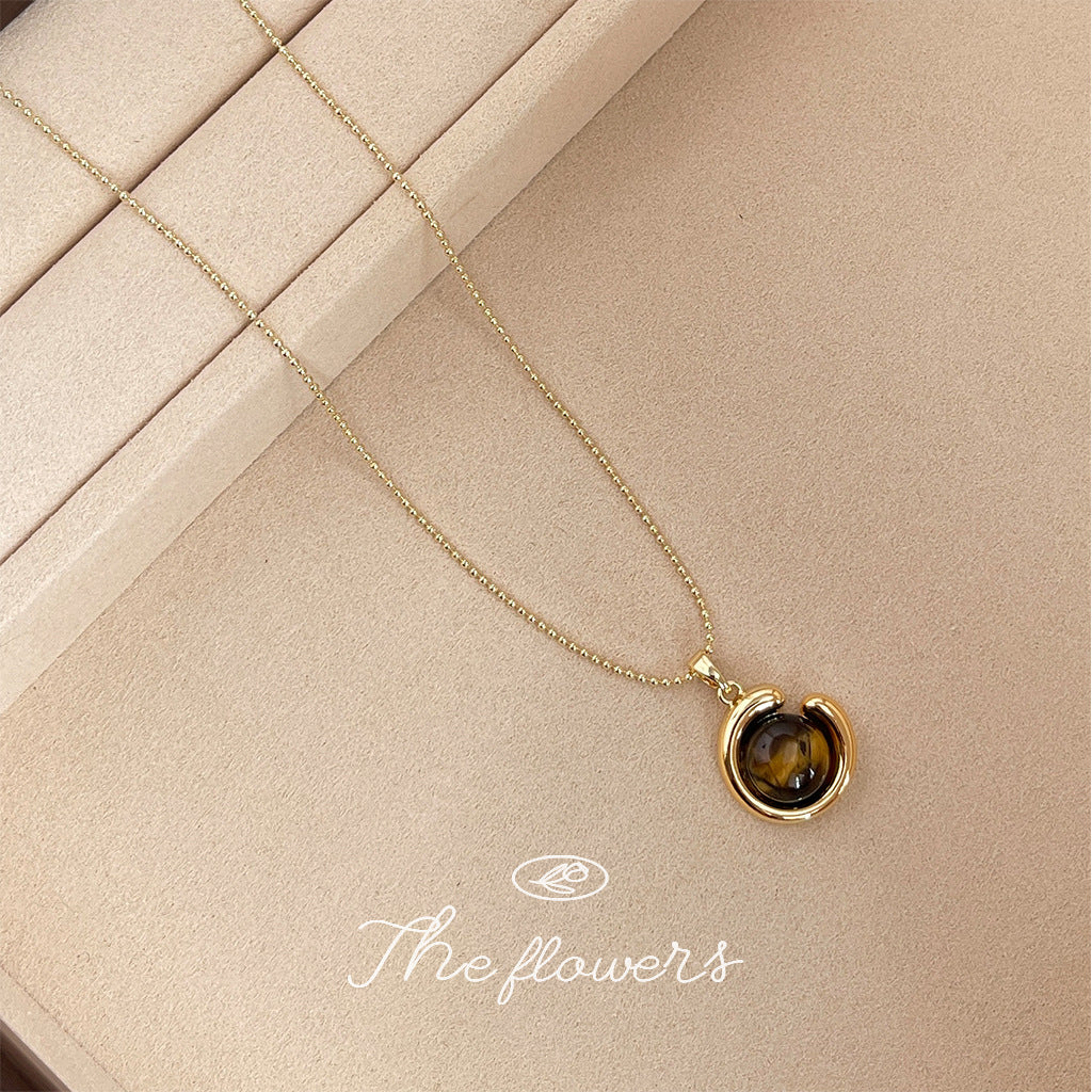 Fashion Gold Plated Tiger Eye Necklace