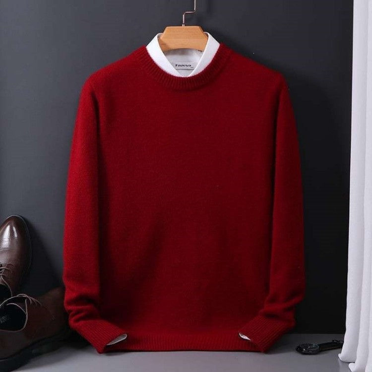 Men Round Neck Knitted Sweater