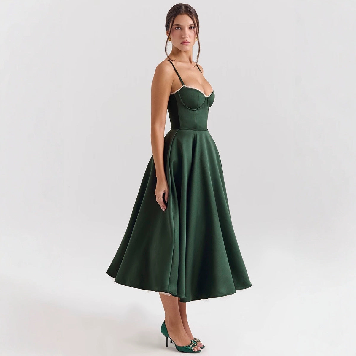 Double Layer V Neck Sleeveless Tutu Dress