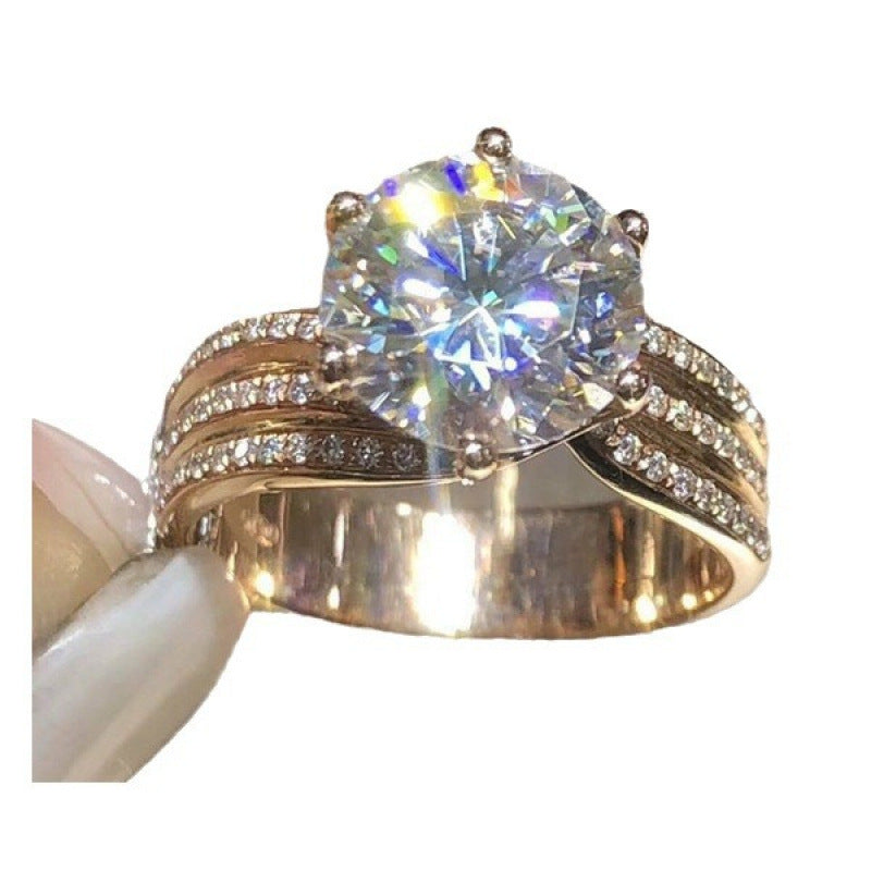Classic Geometric Full Diamond Ring
