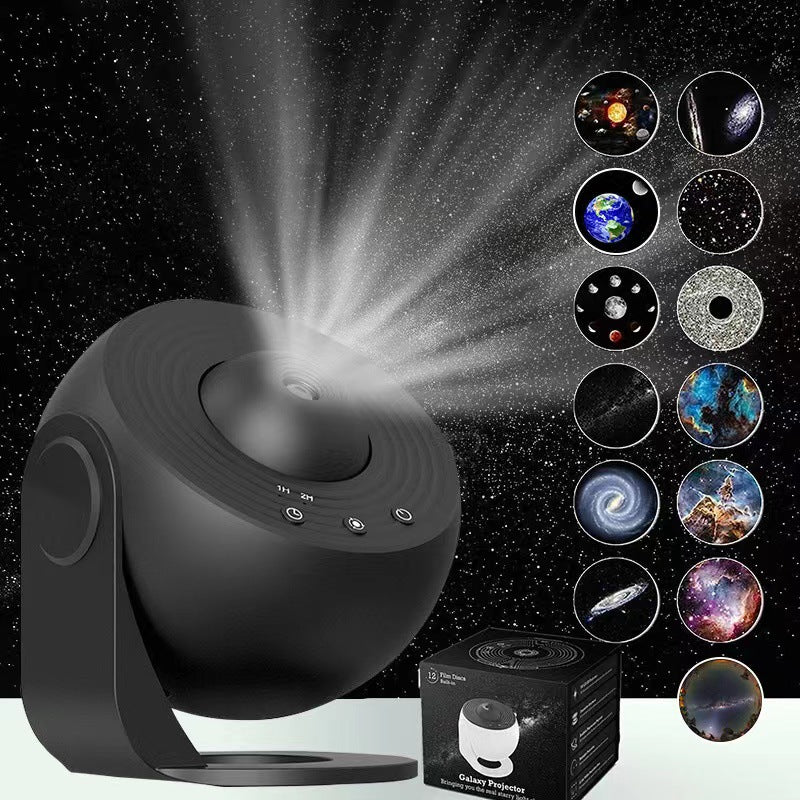 Adjustable Star Projection Lamp with Galaxy Films