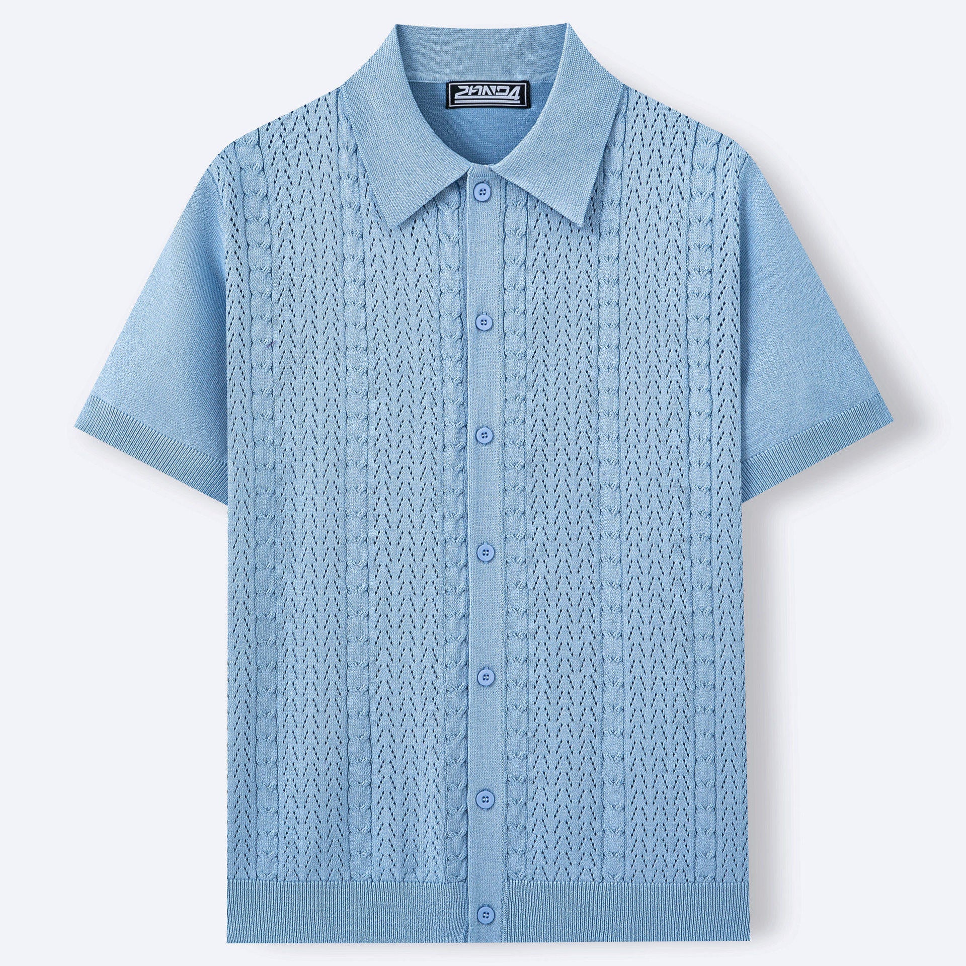 Short-sleeve knitted top